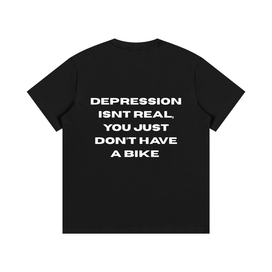 Graffiti Logo DEPRESSION ISNT REAL Tee