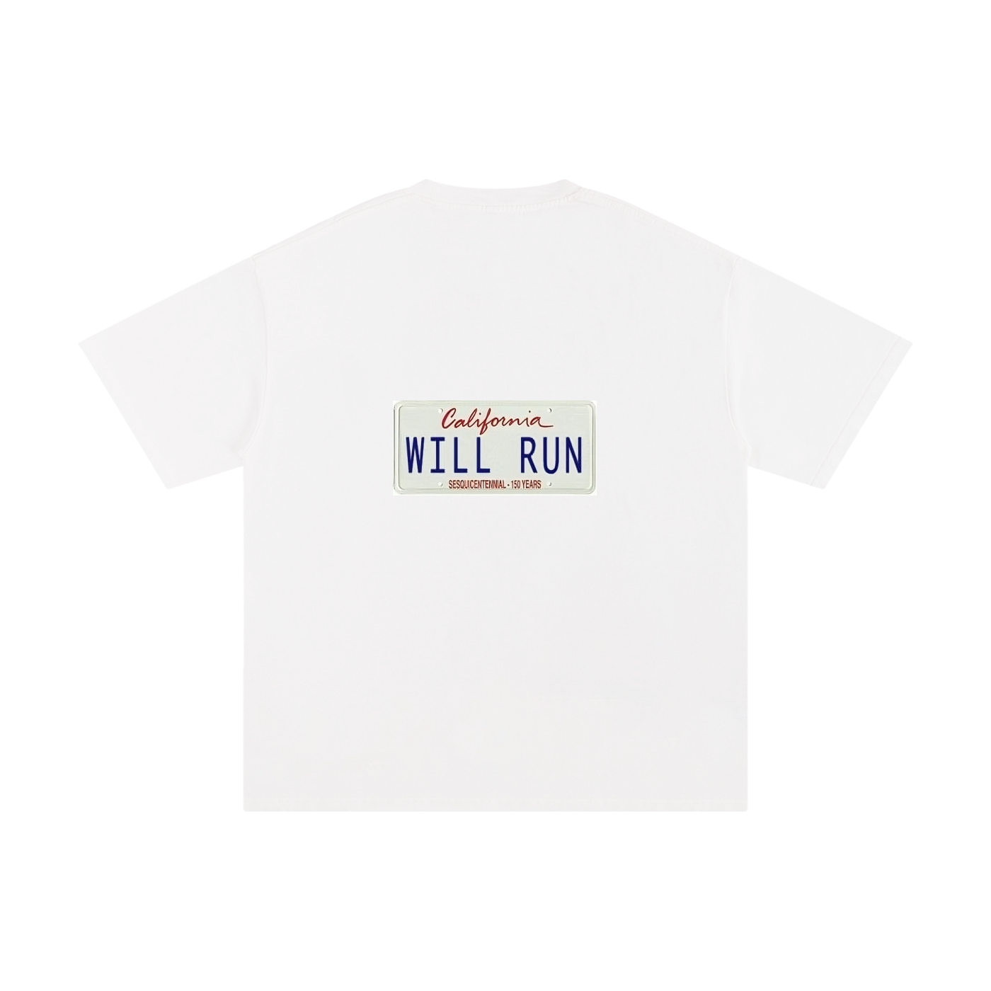 "WILL RUN" License Plate T-shirt